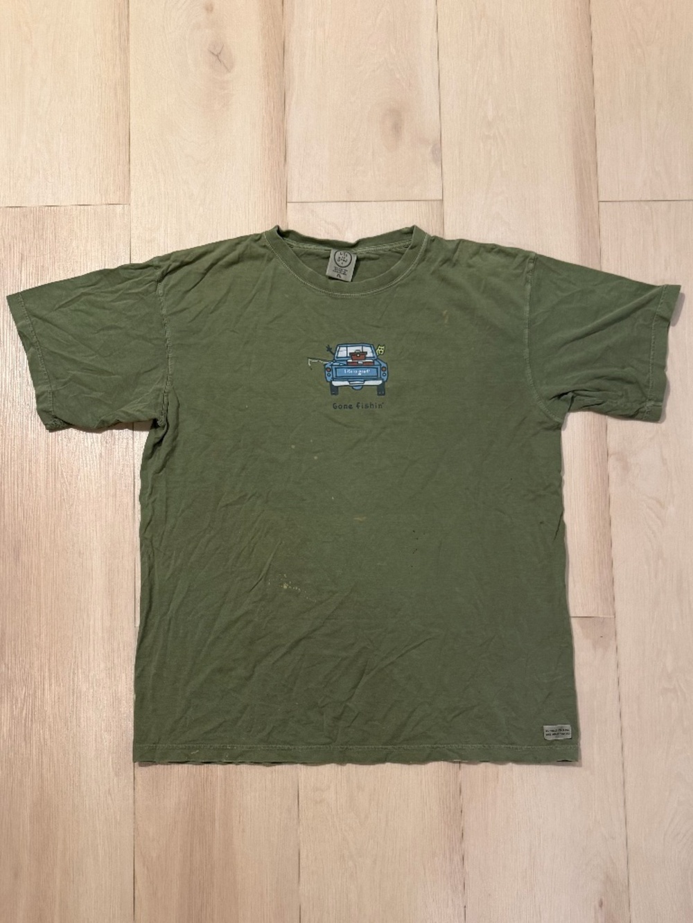 Life is good "Gone fishin" shirt Men's Size XL